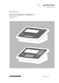Thumbnail of document M midrics sartorius indicators operating instructions mis1 mis2 e 2 17505